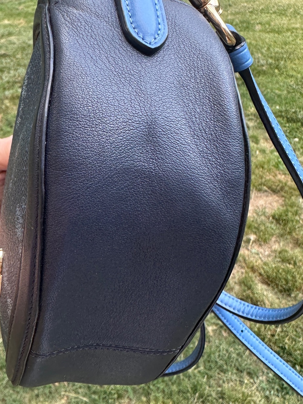 Coach Horse & Carriage Print Oval Camera Crossbody Bag Blue C4057 2021 - Picture 15 of 15